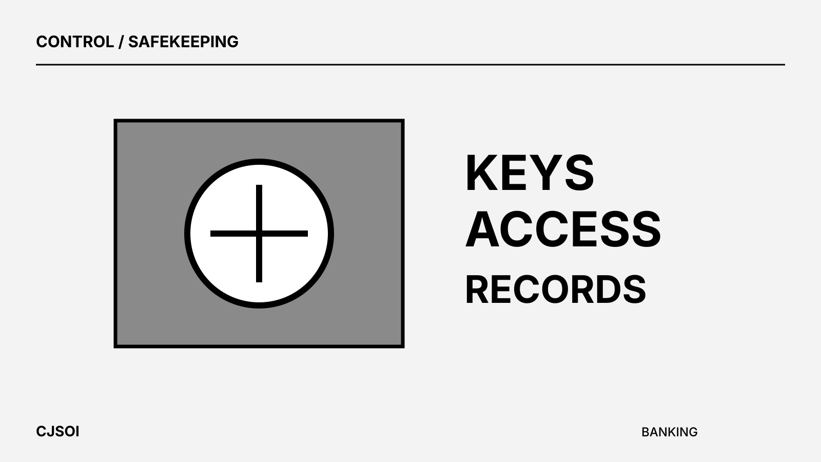 A vault with keys, access and custody records
